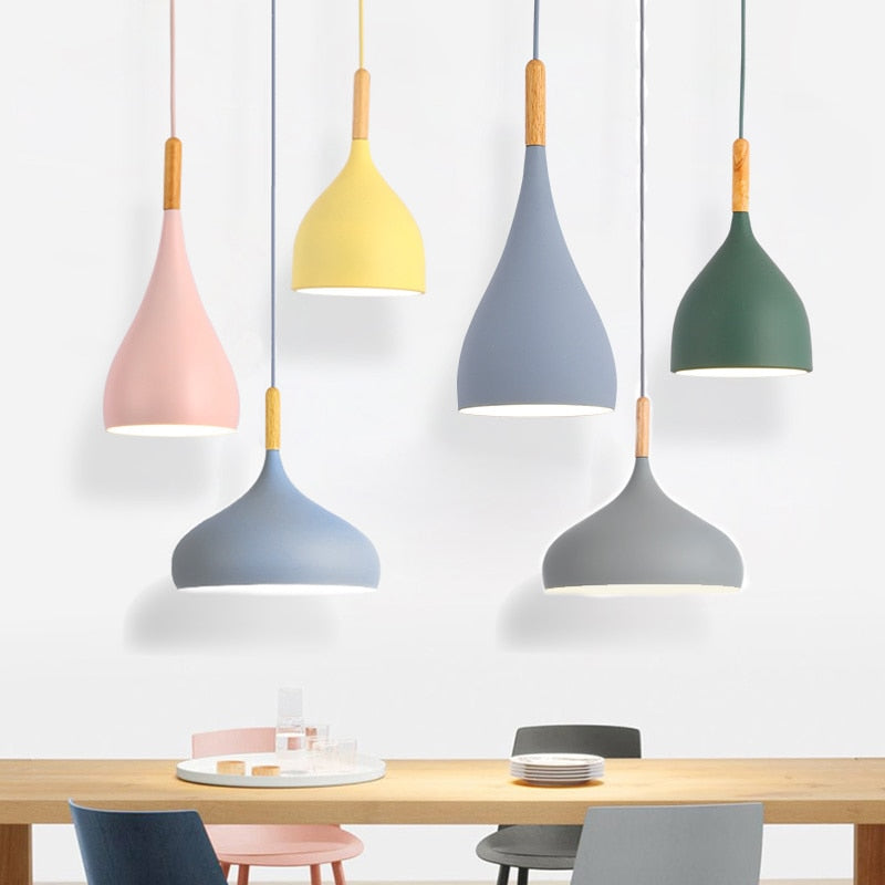 Multicolor Lustre Pendant  kitchen Light Fixtures E27 LED