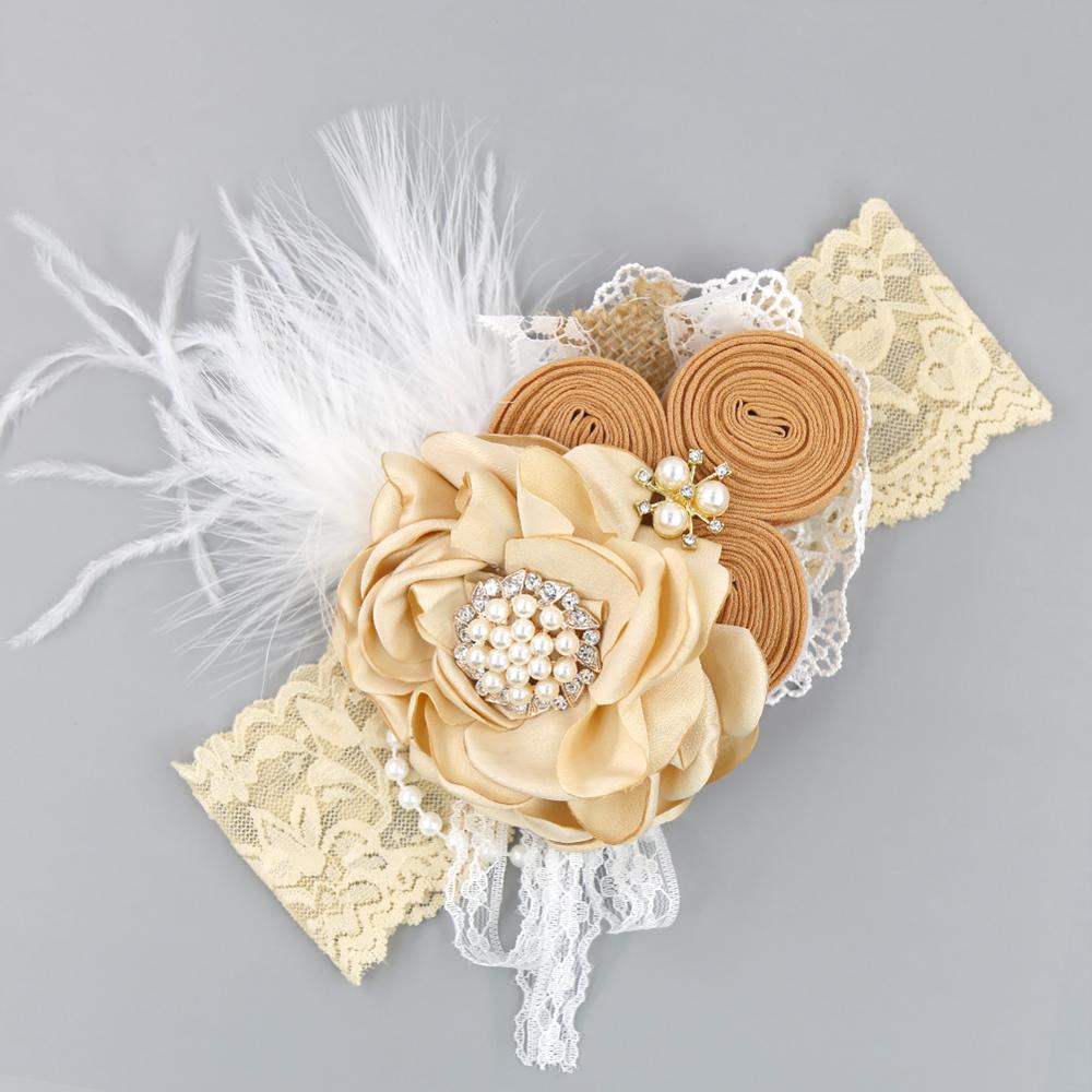 Vintage Flower Headband Baby Girls Headwraps Newborn Photography Props Gifts Lace Elastic Hair Bands