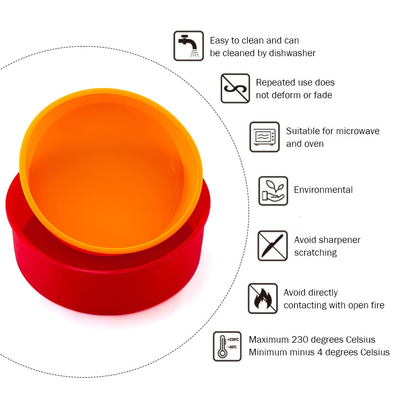 Round Silicone Cake Mold 4 6 8 10 Inch Silicone Mould Baking Forms Fondant Silicone Baking Pan For Pastry Cake Wax Pot Bowl