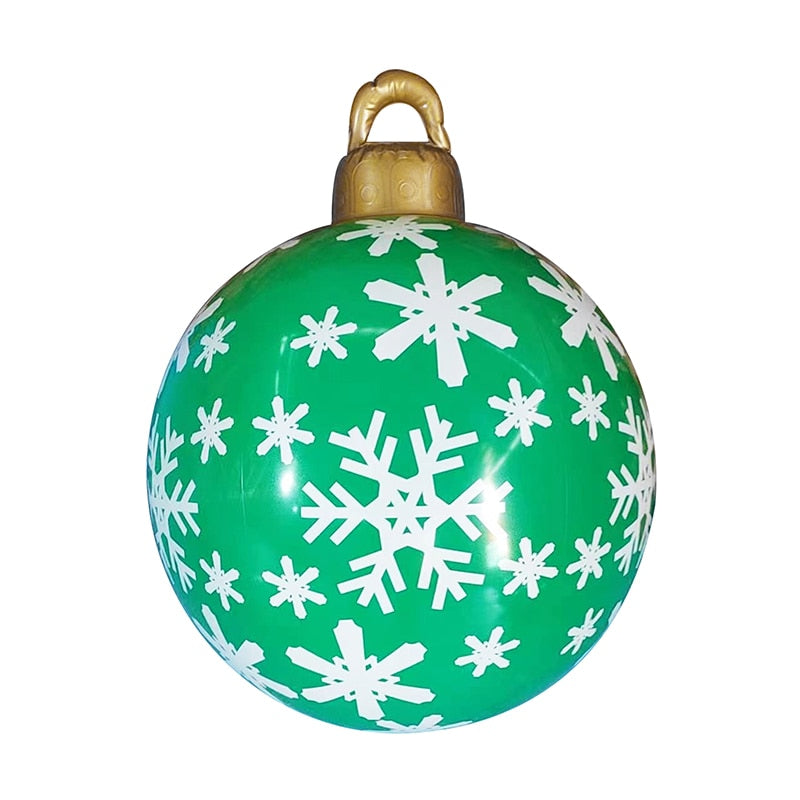 New 60CM Outdoor Christmas Inflatable Decorated Ball Made PVC Giant Big Large Balls Tree Decorations Outdoor Decoration Toy Ball