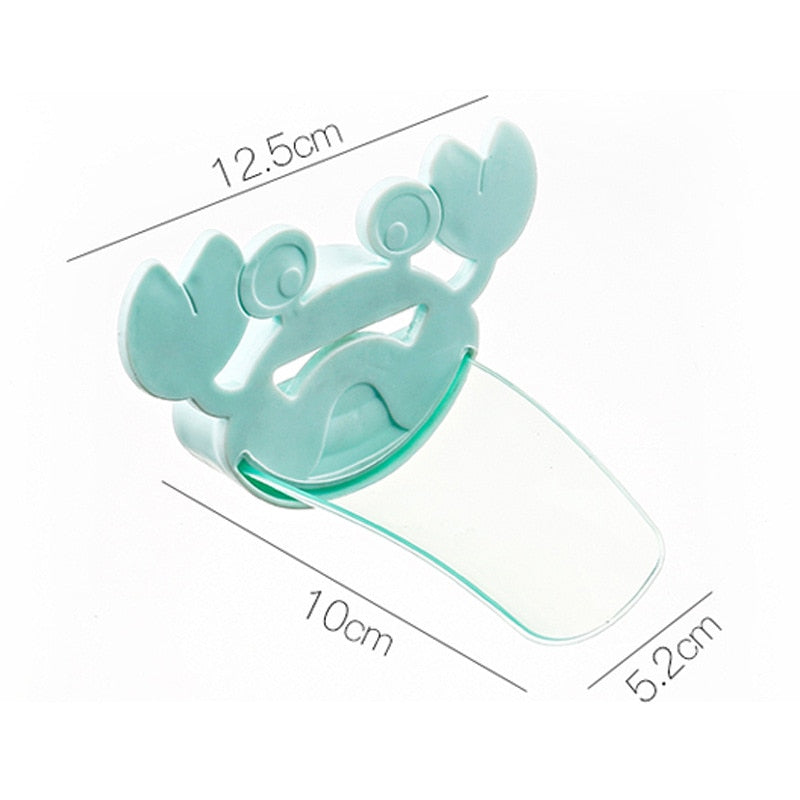 Children Baby Hand Washer Pink/Blue Faucet Extender Cartoon Crab Bathroom Sink Extender Portable 1Pcs PP/TPE Material