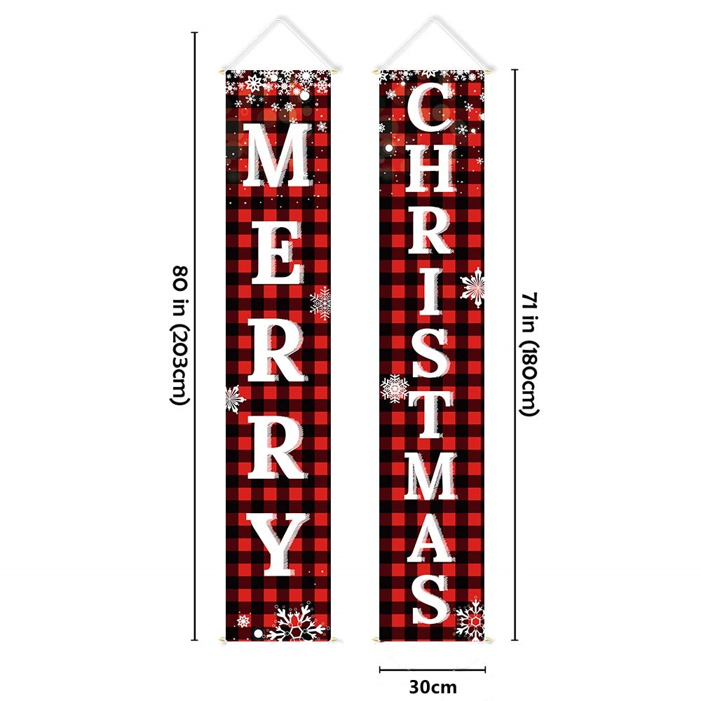 2023 Christmas Door Decoration Merry Christmas Banner Decor for Home Hanging Christmas Ornament Navidad Happy New Year Gift