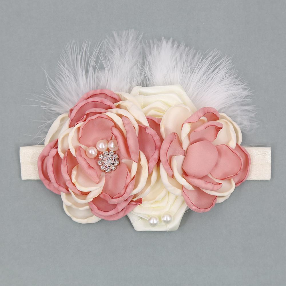 Vintage Flower Headband Baby Girls Headwraps Newborn Photography Props Gifts Lace Elastic Hair Bands