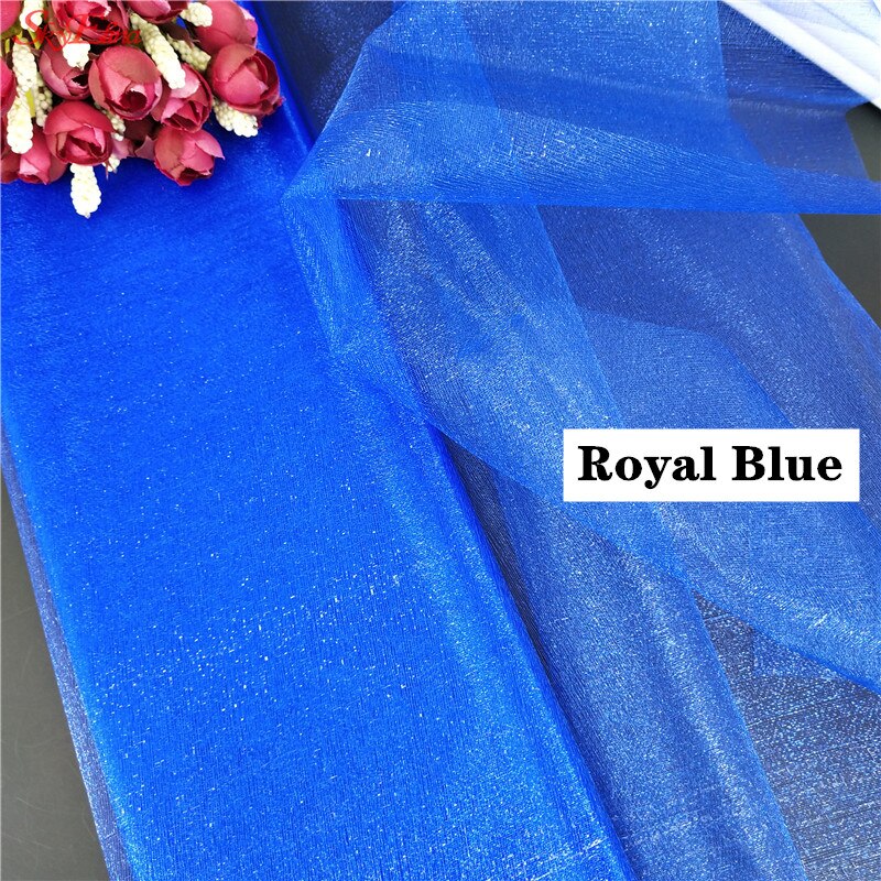 48CM*5M Wedding Decoration Organza Curtains Snow Yarn Gauze Element Sheer Crystal Silk Flower Tutu Arches Party Supplies 8ZSH015