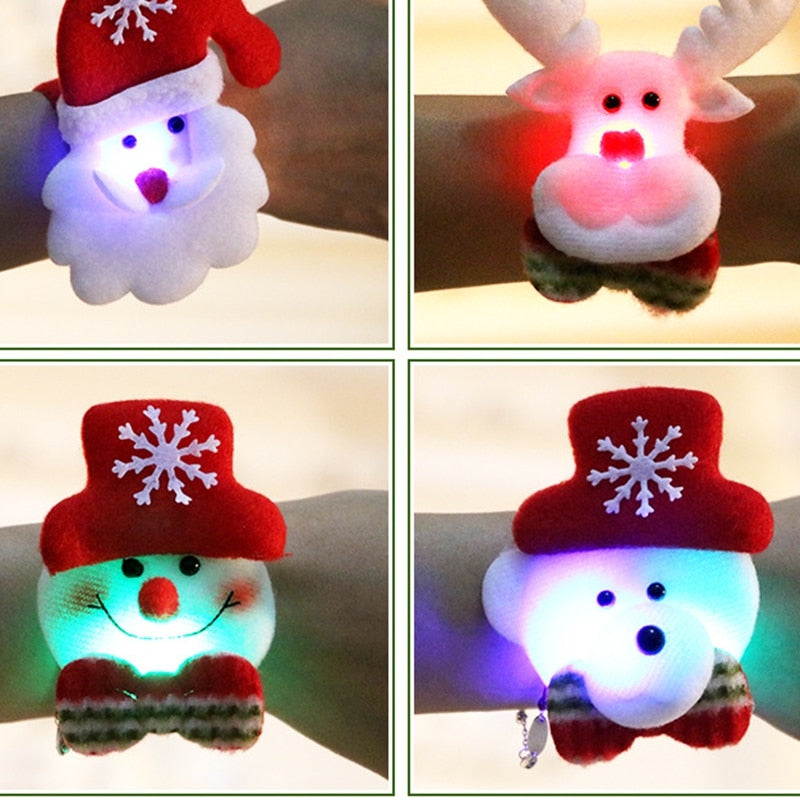 2022 Christmas Clap Circle Toys glowing hand ring ornaments Christmas pop circles Christmas Christmas Decorations For Home Gifts