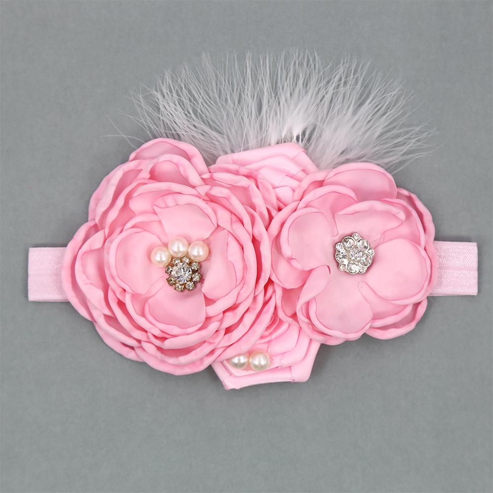 Vintage Flower Headband Baby Girls Headwraps Newborn Photography Props Gifts Lace Elastic Hair Bands