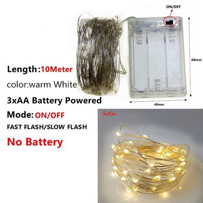 5/10/20m LED Solar Light Outdoor Lamp String Lights For Holiday Christmas Party Waterproof