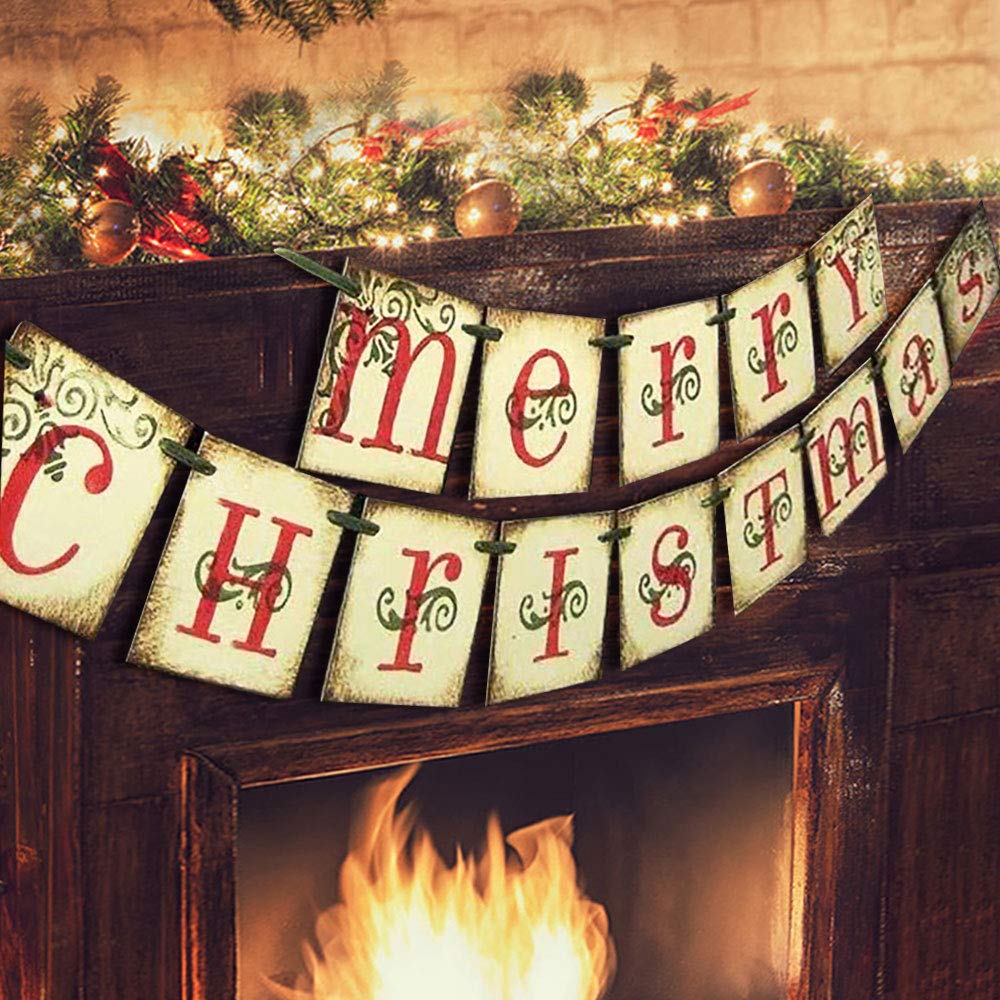 2023 Christmas Door Decoration Merry Christmas Banner Decor for Home Hanging Christmas Ornament Navidad Happy New Year Gift