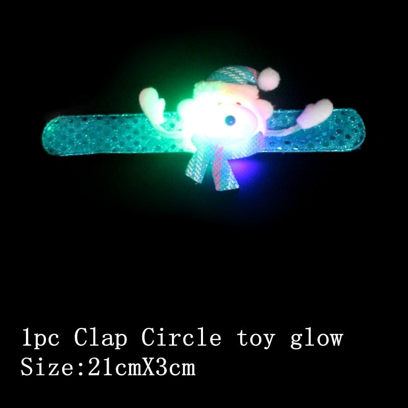 2022 Christmas Clap Circle Toys glowing hand ring ornaments Christmas pop circles Christmas Christmas Decorations For Home Gifts