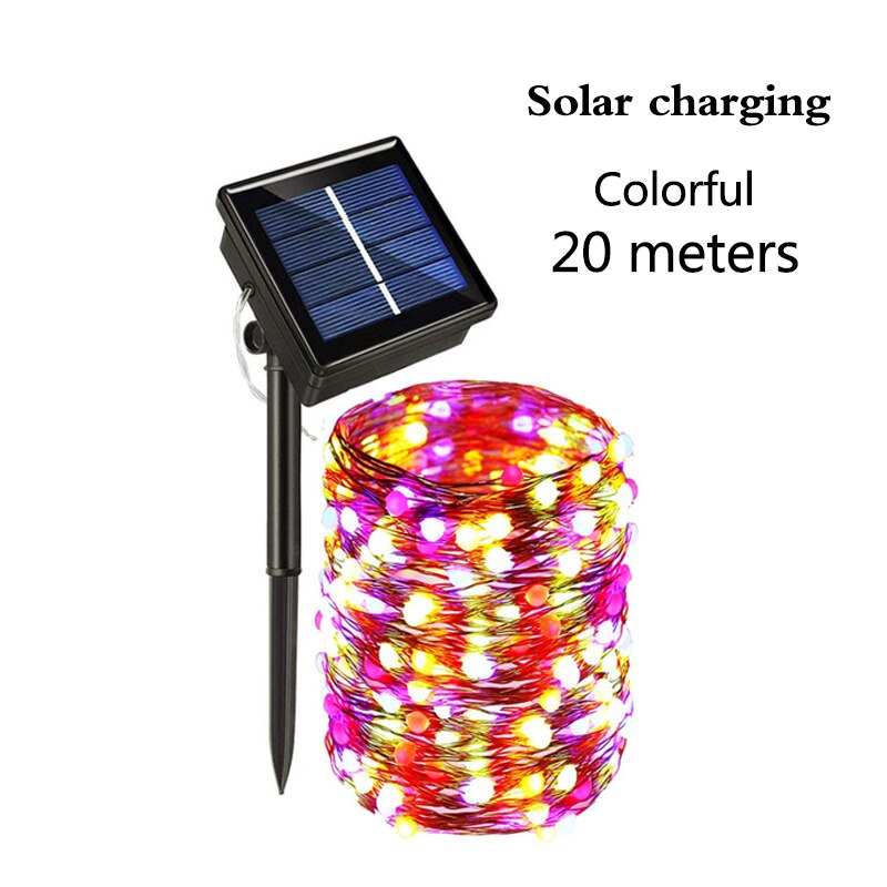 5/10/20m LED Solar Light Outdoor Lamp String Lights For Holiday Christmas Party Waterproof