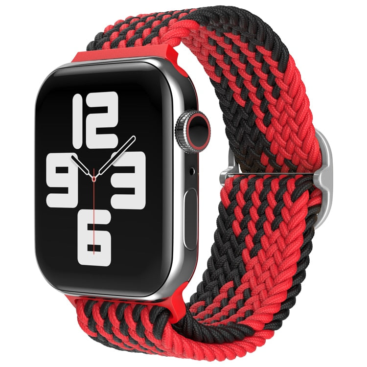 Nylon Braided Solo Loop Strap for Apple Watch Band 38mm 40mm 42mm 44mm Sport Elastics Wristband for iWatch Series 6/5/4/3/2/1/SE