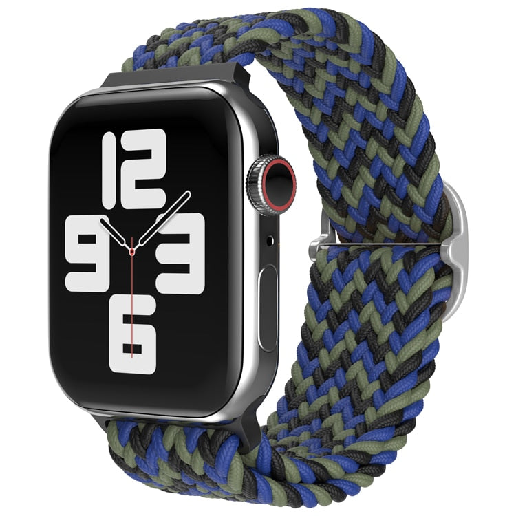 Nylon Braided Solo Loop Strap for Apple Watch Band 38mm 40mm 42mm 44mm Sport Elastics Wristband for iWatch Series 6/5/4/3/2/1/SE