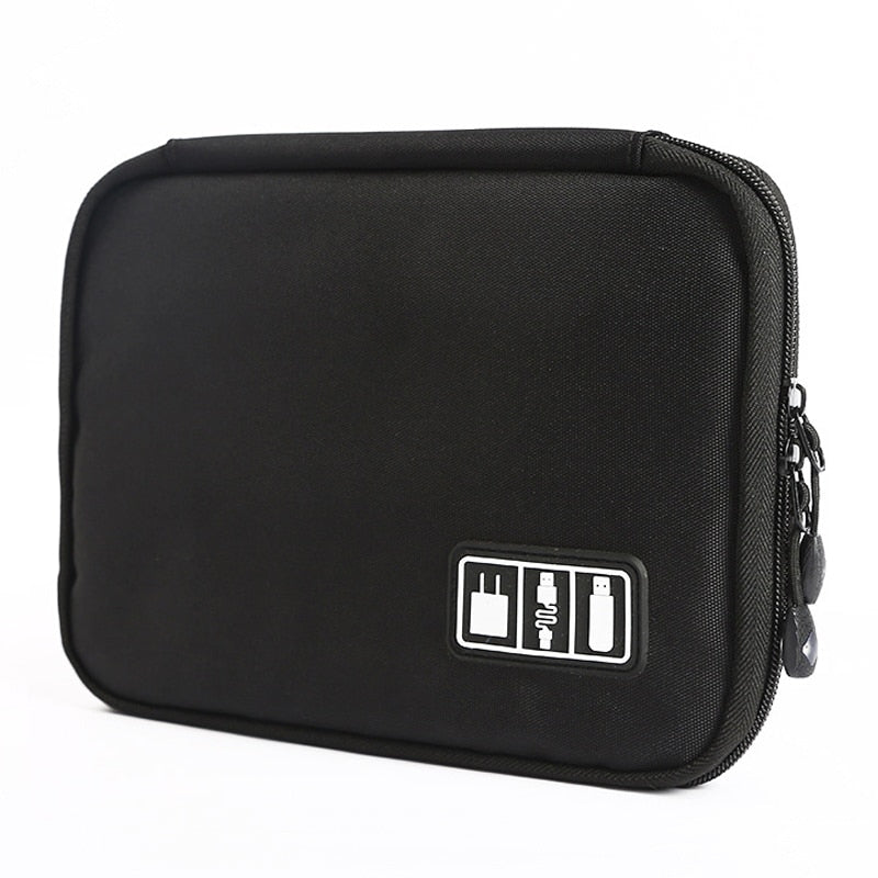 Outdoor Travel Kit Waterproof Nylon Cable Holder Bag Electronic Accessories USB Drive Storage Case