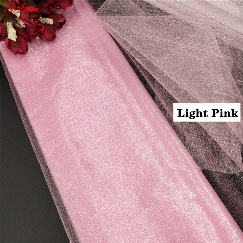 48CM*5M Wedding Decoration Organza Curtains Snow Yarn Gauze Element Sheer Crystal Silk Flower Tutu Arches Party Supplies 8ZSH015