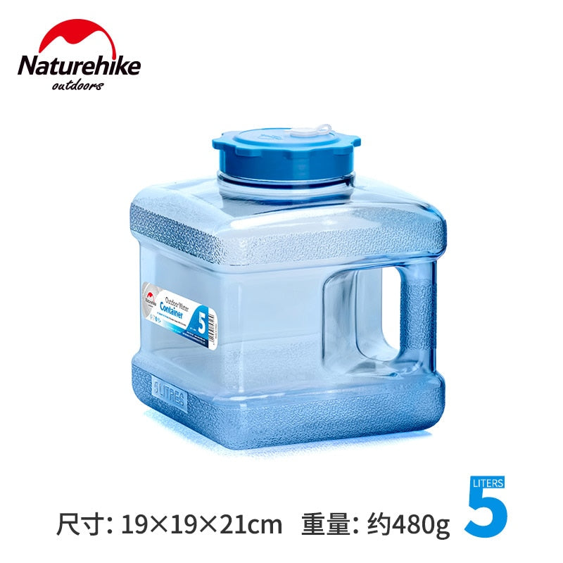 Naturehike Food Grade PC Water Container Outdoor Large Capacity Water Bucket Hiking Camping Water Tank With Faucet