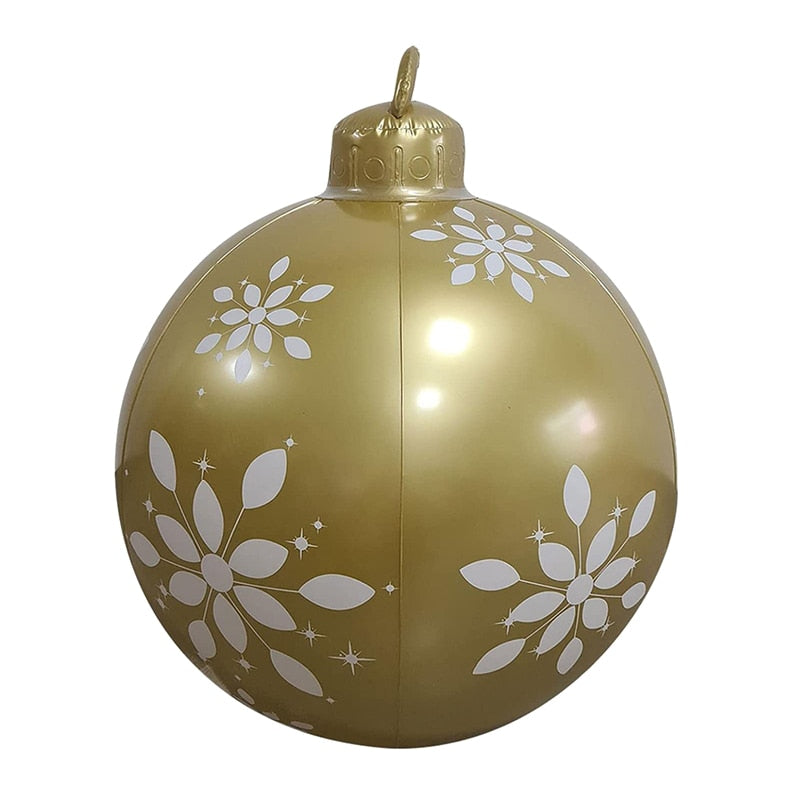 New 60CM Outdoor Christmas Inflatable Decorated Ball Made PVC Giant Big Large Balls Tree Decorations Outdoor Decoration Toy Ball