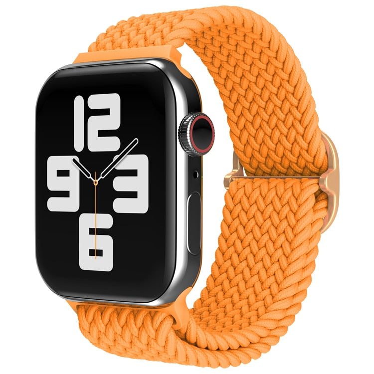 Nylon Braided Solo Loop Strap for Apple Watch Band 38mm 40mm 42mm 44mm Sport Elastics Wristband for iWatch Series 6/5/4/3/2/1/SE