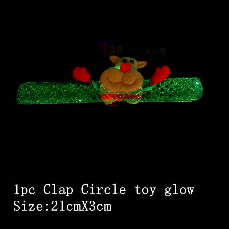 2022 Christmas Clap Circle Toys glowing hand ring ornaments Christmas pop circles Christmas Christmas Decorations For Home Gifts