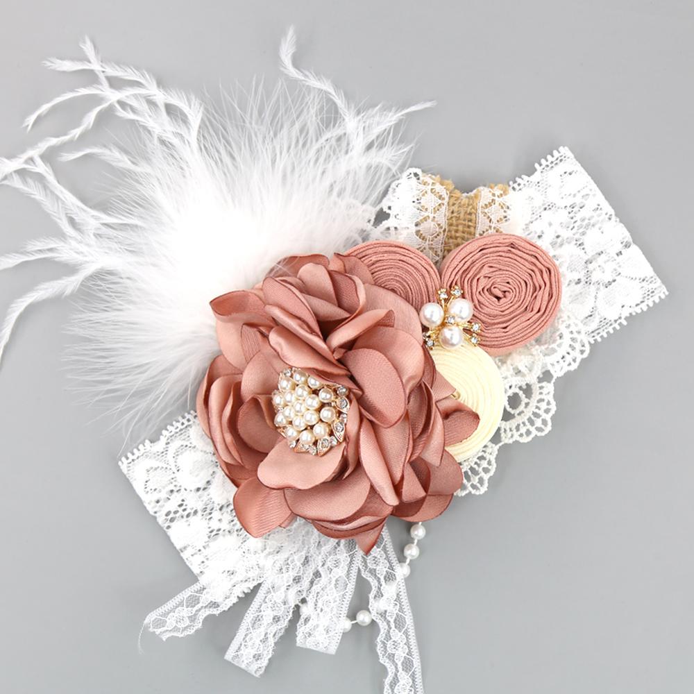 Vintage Flower Headband Baby Girls Headwraps Newborn Photography Props Gifts Lace Elastic Hair Bands