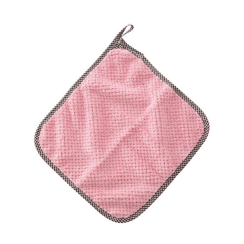 Kitchen daily dish towel, dish cloth, kitchen rag, non-stick oil, thickened table cleaning cloth, absorbent scouring pad