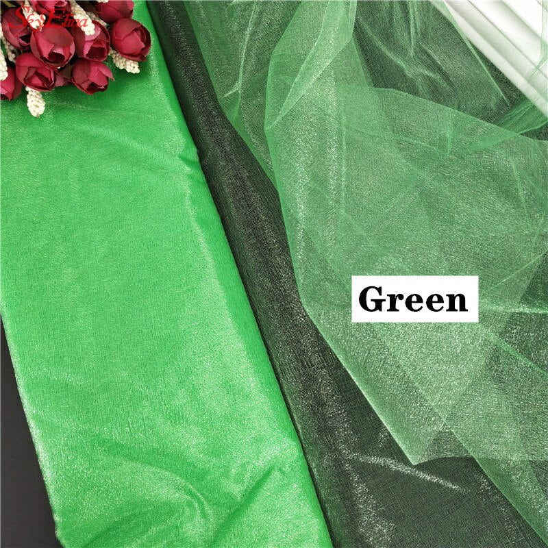 48CM*5M Wedding Decoration Organza Curtains Snow Yarn Gauze Element Sheer Crystal Silk Flower Tutu Arches Party Supplies 8ZSH015