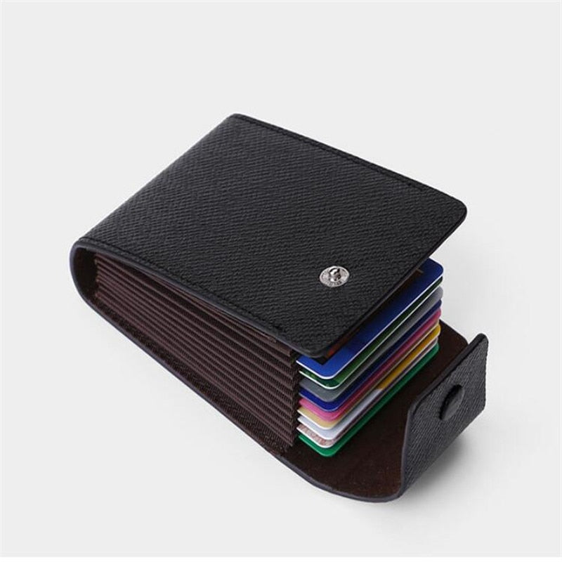 Men Credit Card Holder Leather Purse  Wallet for Credit ID Bank Card Holder Women Cardholder Cash Wallet