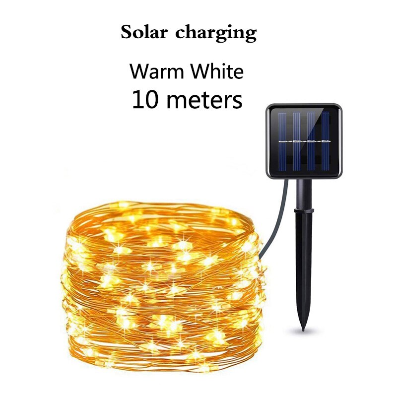 5/10/20m LED Solar Light Outdoor Lamp String Lights For Holiday Christmas Party Waterproof