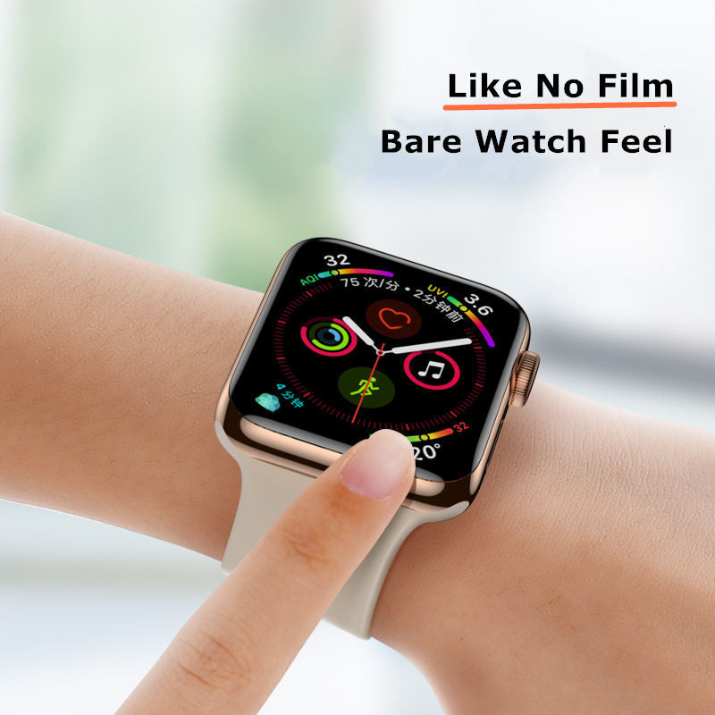 Soft Glass For Apple Watch series 7 45mm 41mm iWatch 6 5 4 3 se 44mm 40mm 42mm 38mm 9D HD