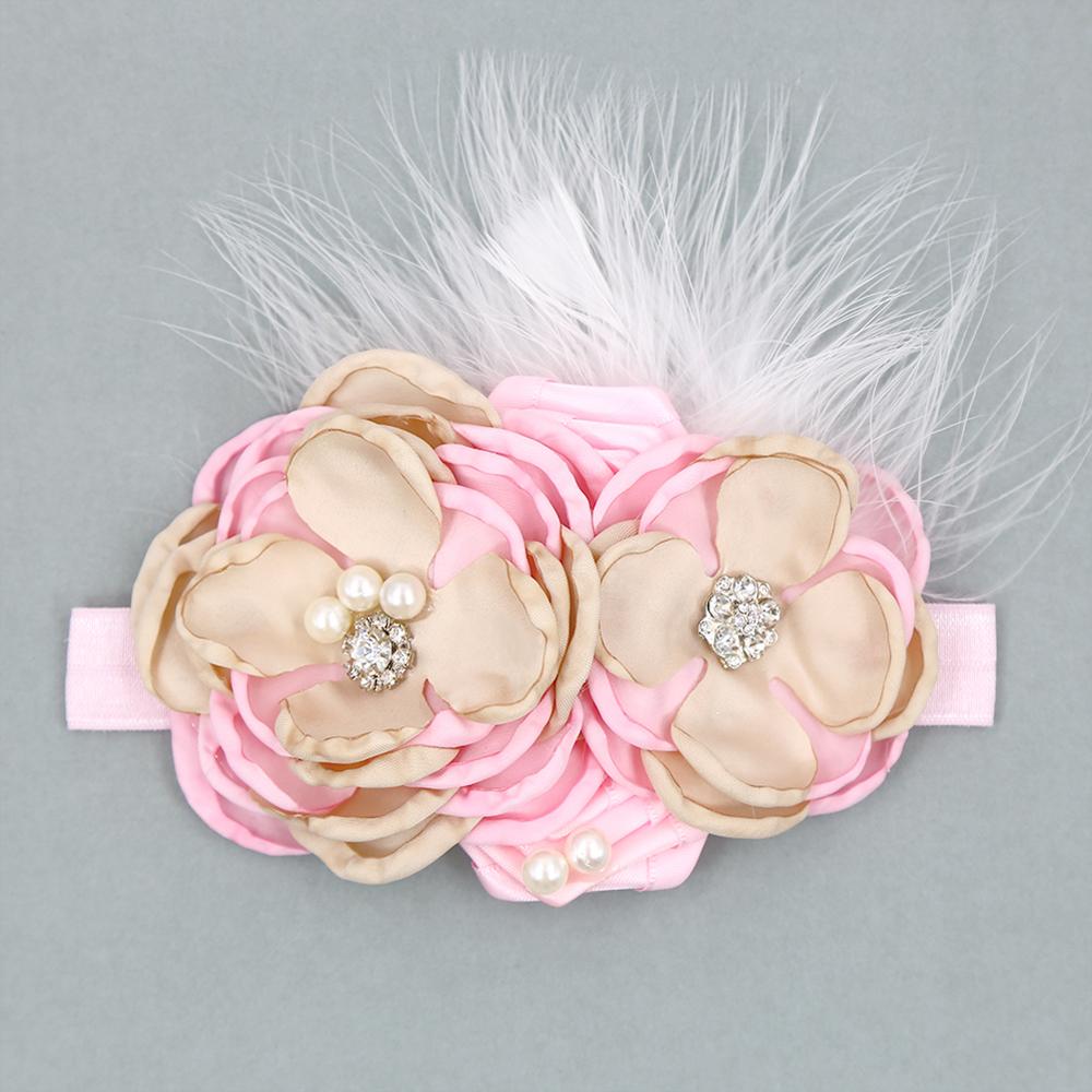 Vintage Flower Headband Baby Girls Headwraps Newborn Photography Props Gifts Lace Elastic Hair Bands