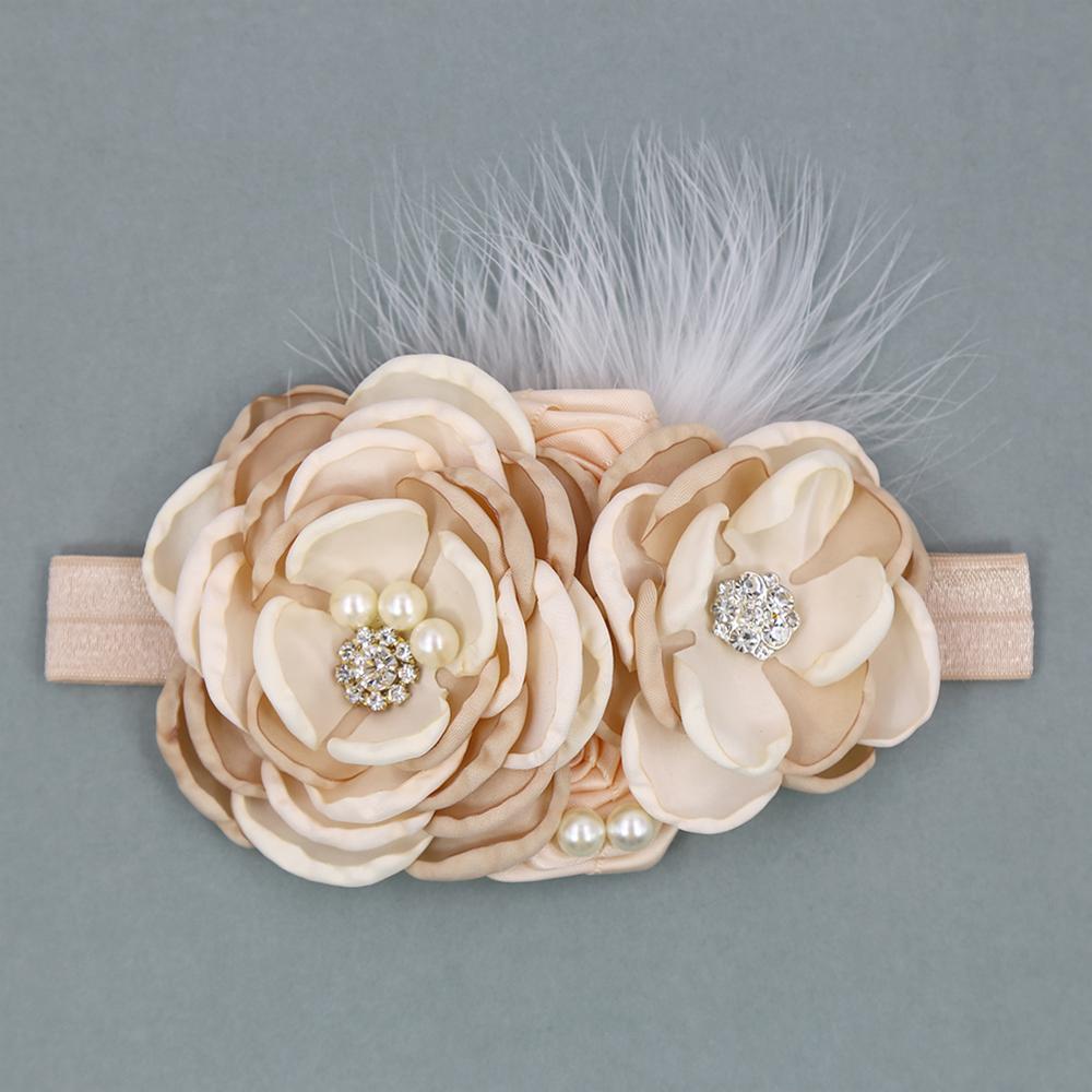 Vintage Flower Headband Baby Girls Headwraps Newborn Photography Props Gifts Lace Elastic Hair Bands