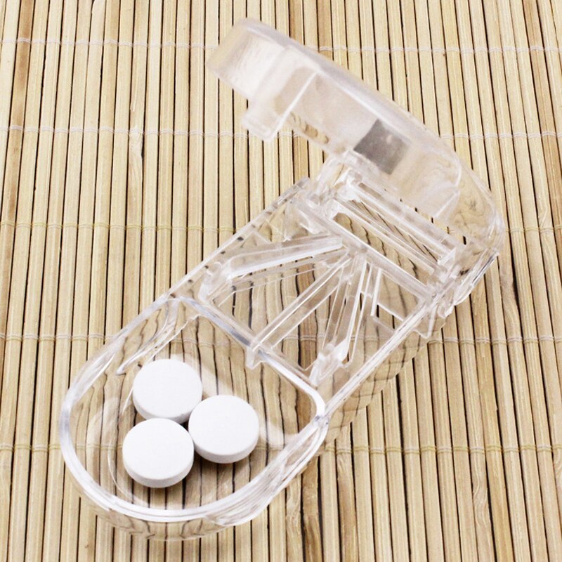 1PC Medicine Pill Holder Tablet Cutter Splitter Pill Case Mini Useful Portable Storage Box Pill Tablet Pill Cutter Divider