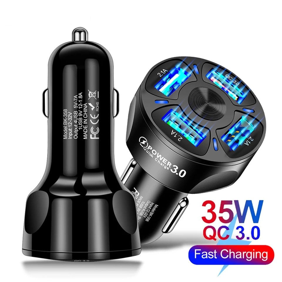 USB Car Charge Electronics 12v Quick Usb Socket Auto Elektronica Accessoi Fast Charging For IPhone Mobile Phone Charger Adapter