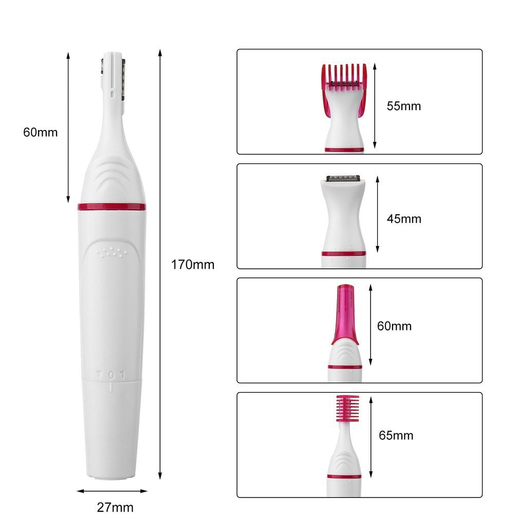 5 in 1 Multifunction Women Hair Removal Electric Shaping Female Shaving Machine Mini Shaver Trimmer Razor For Eyebrow Underarm