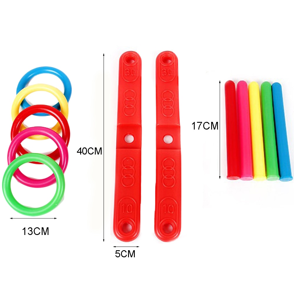 Parent-child Throwing Ferrule Toy Rainbow Rings Toys Large Cross Five-ring Ferrule Toy Children Educational Toy