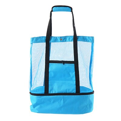 Basedidea Outdoor Insulated Cooler Bag Portable Beach Mesh Bag