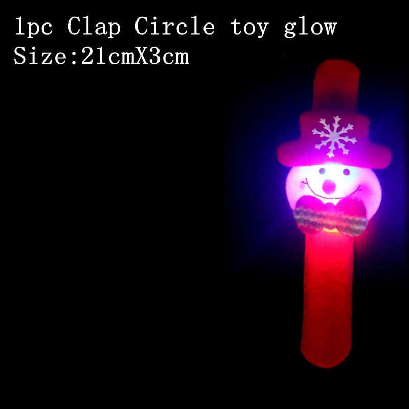 2022 Christmas Clap Circle Toys glowing hand ring ornaments Christmas pop circles Christmas Christmas Decorations For Home Gifts