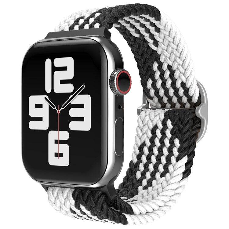 Nylon Braided Solo Loop Strap for Apple Watch Band 38mm 40mm 42mm 44mm Sport Elastics Wristband for iWatch Series 6/5/4/3/2/1/SE