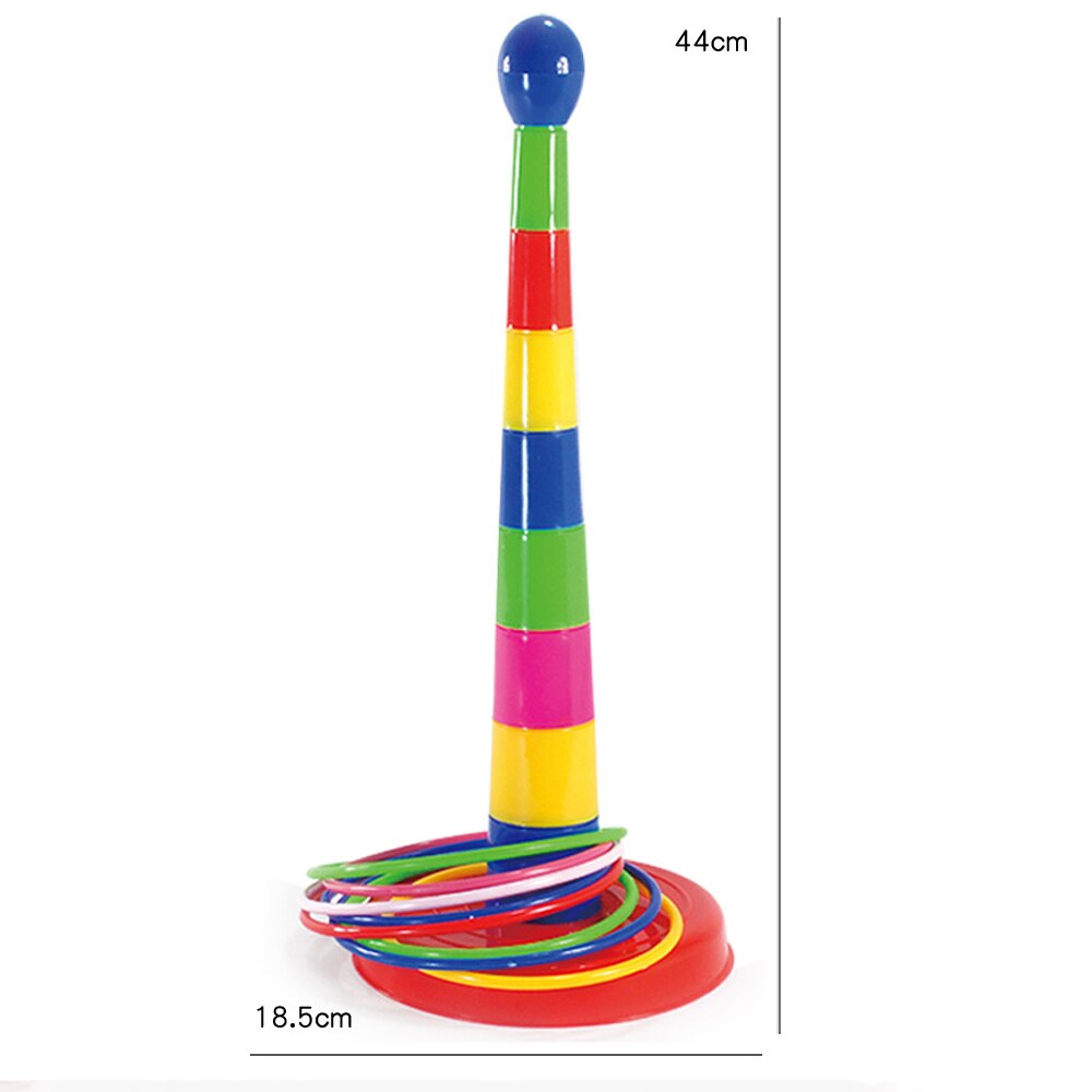 Parent-child Throwing Ferrule Toy Rainbow Rings Toys Large Cross Five-ring Ferrule Toy Children Educational Toy