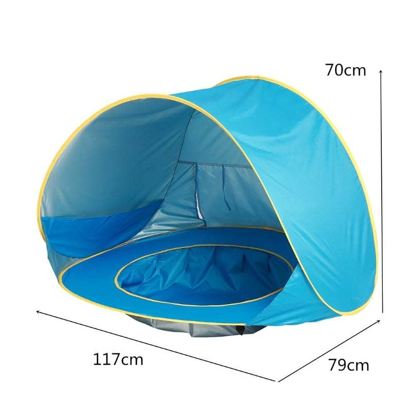 Baby Beach Tent Children Waterproof Pop Up sun Awning Tent UV-protecting Sunshelter with Pool Kid Outdoor Camping Sunshade Beach