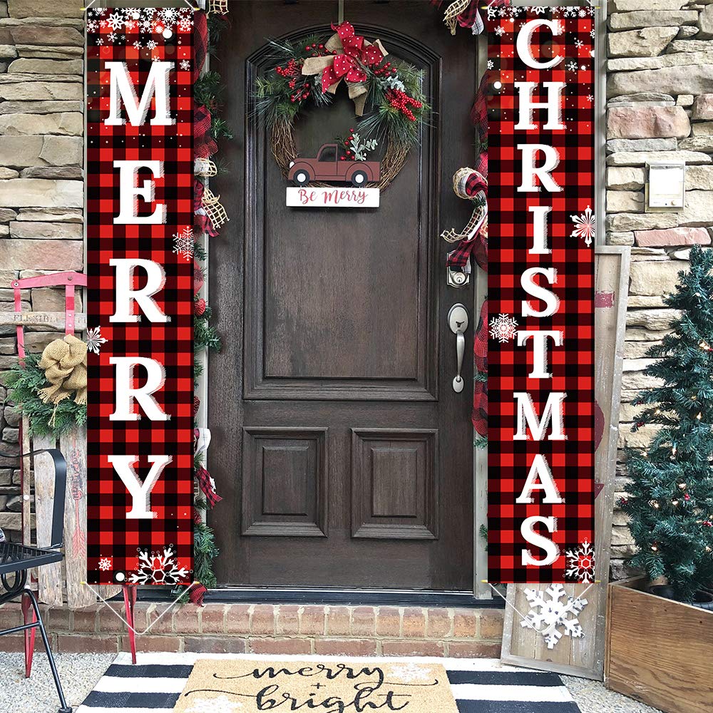 2023 Christmas Door Decoration Merry Christmas Banner Decor for Home Hanging Christmas Ornament Navidad Happy New Year Gift