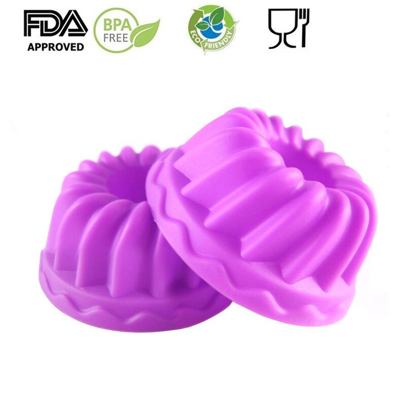 12pc 3D Silicone cup cake molds