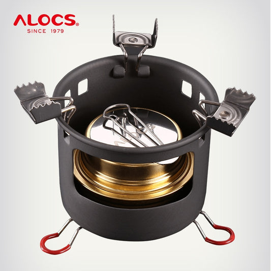 Compact Mini Spirit Burner Alcohol Stove with Stand for Outdoor Backpacking Hiking Camping Furnace