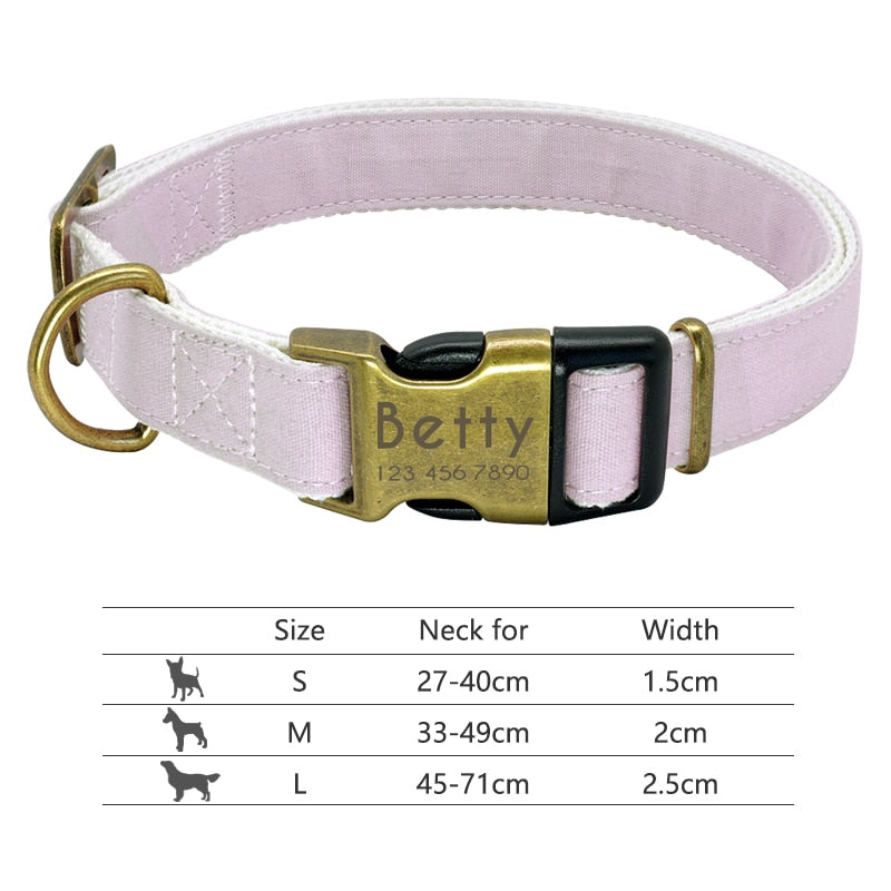 Nylon Dog Collar Personalized Pet Collar