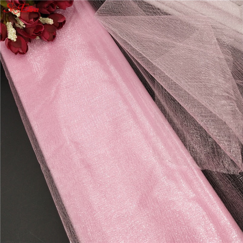 48CM*5M Wedding Decoration Organza Curtains Snow Yarn Gauze Element Sheer Crystal Silk Flower Tutu Arches Party Supplies 8ZSH015