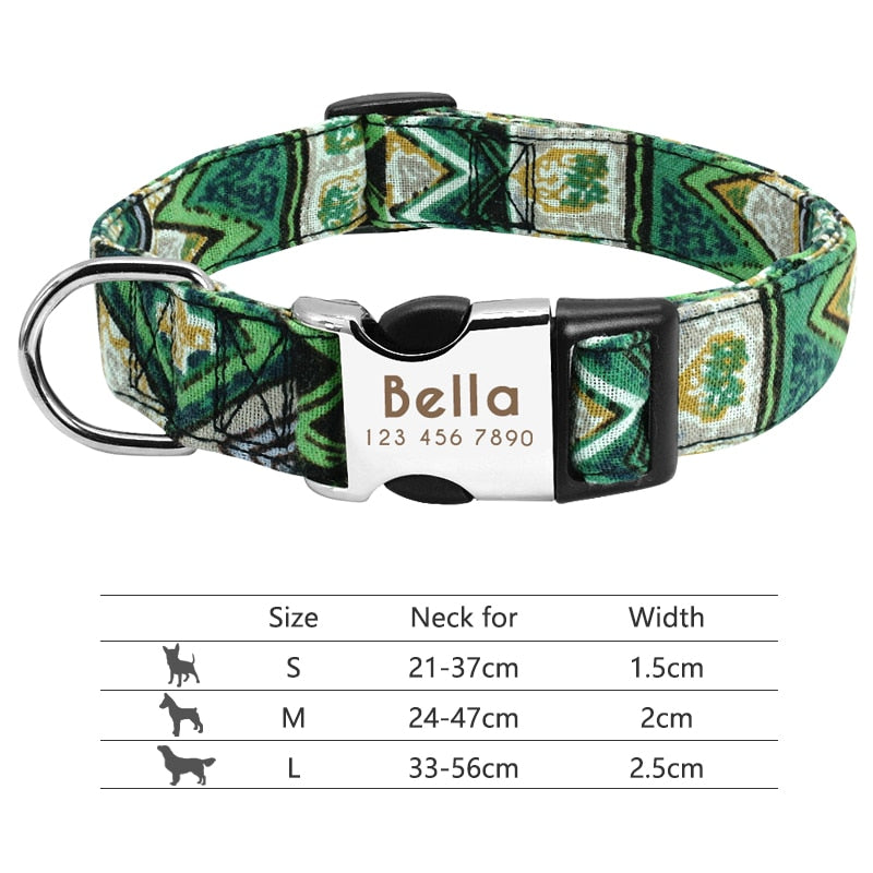 Nylon Dog Collar Personalized Pet Collar