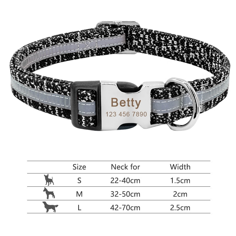 Nylon Dog Collar Personalized Pet Collar