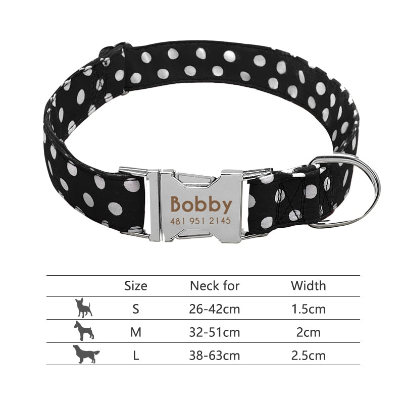 Nylon Dog Collar Personalized Pet Collar