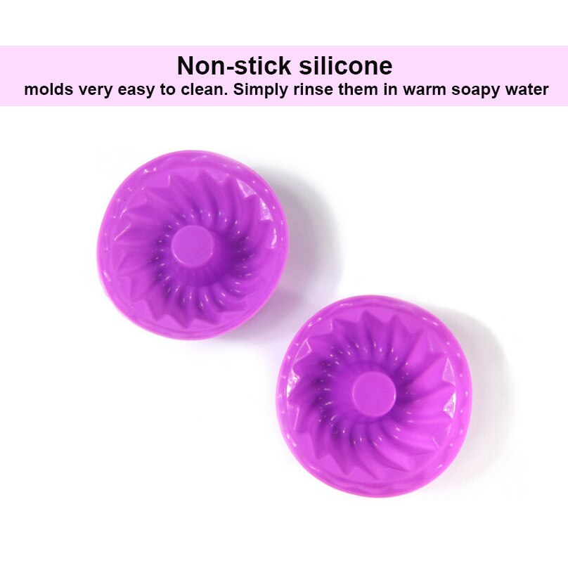 12pc 3D Silicone cup cake molds