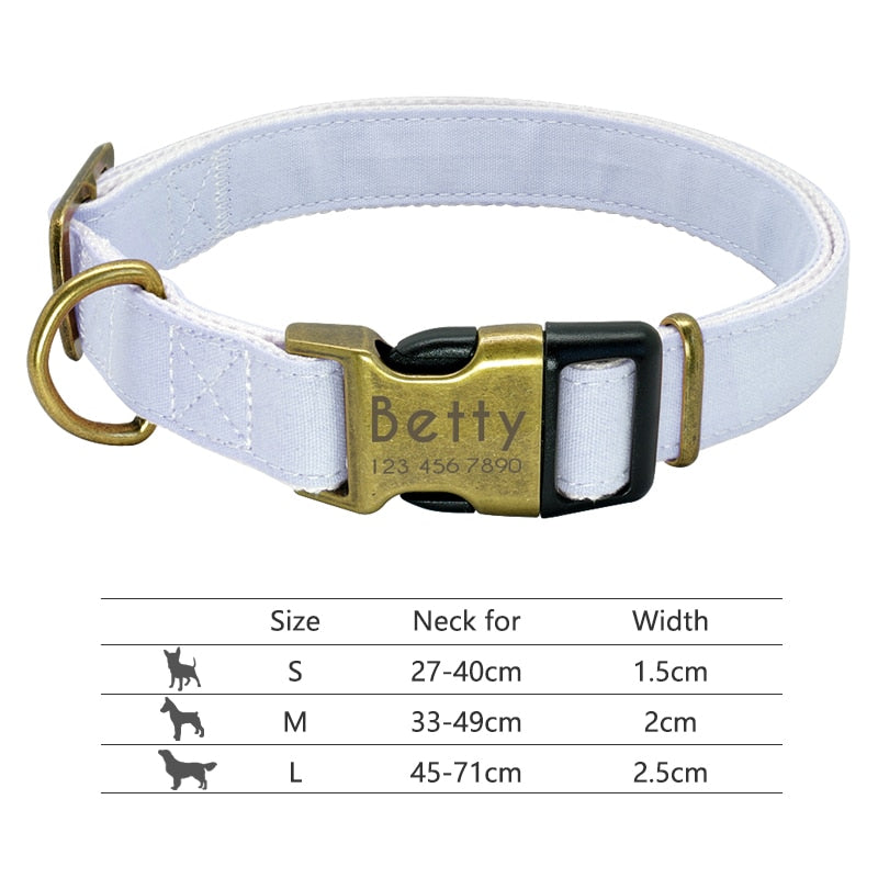 Nylon Dog Collar Personalized Pet Collar