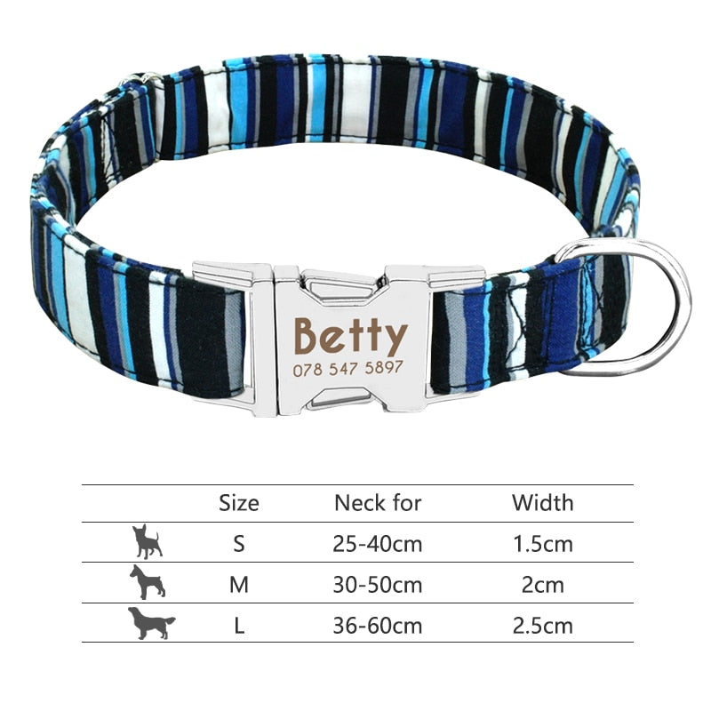 Nylon Dog Collar Personalized Pet Collar